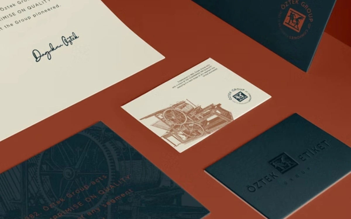 Öztek Etiket — Industrial precision expressed as a brand system